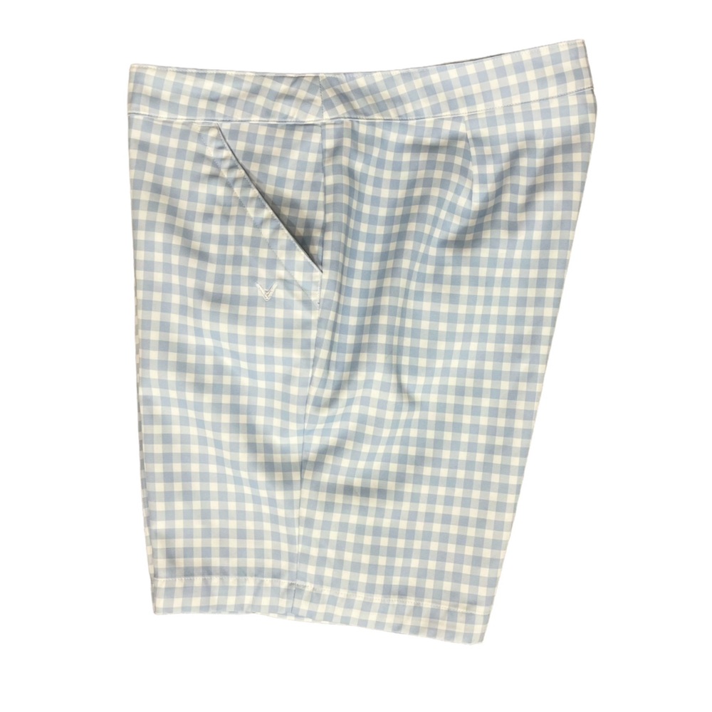 Callaway Women’s Opti-Dri Gingham Print Golf Shorts (E-1) - Picture 2 of 10